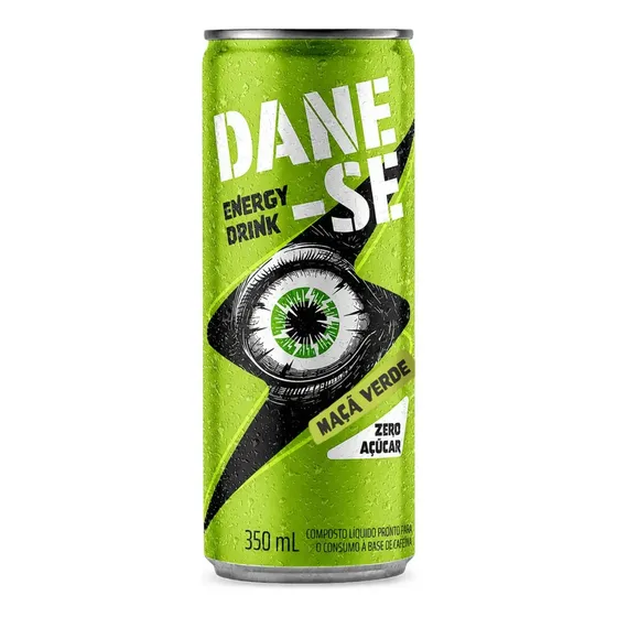 Energético Dane-se Sabor Maçã Verde Lata 350ml