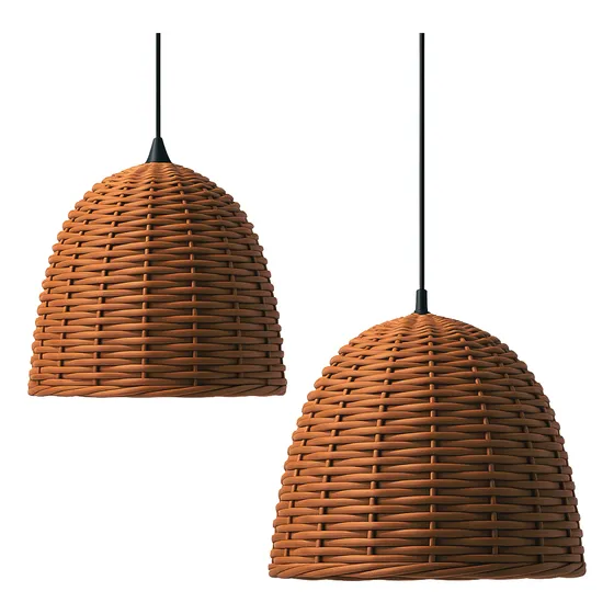 Lámparas Mimbre Sin Portalámparas 2- 40x30 1- 40x40 Mimbre Mimbre Tejido