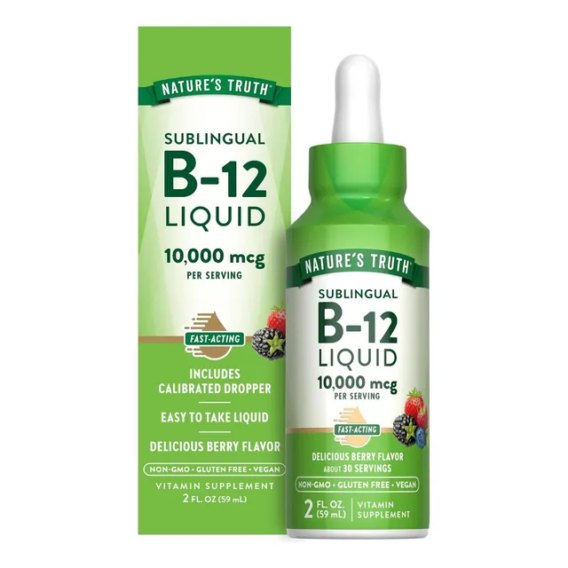 Vitamina B12 10000 Mcg Sublingual Nature's Truth 59 Ml Bayas