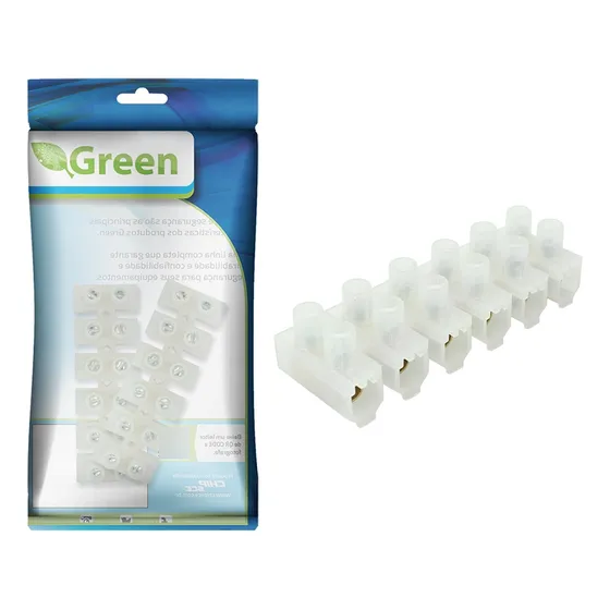 10 Peças - Conector Barra Sindal 12 Posições 25mm - 60 Amp
