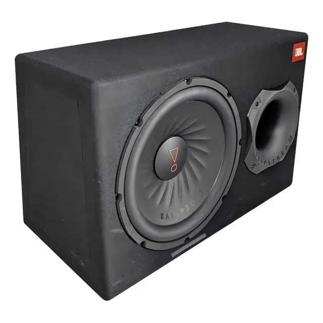 Cajon Subwoofer Amplificado 12 PLG Jbl Basspro12 150 Rms Color Negro