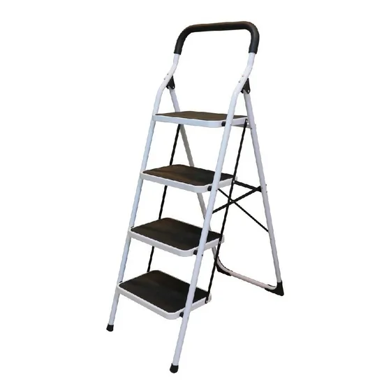 Escalera Tubular Plegable Surtek Taburete Acero 4 Escalones