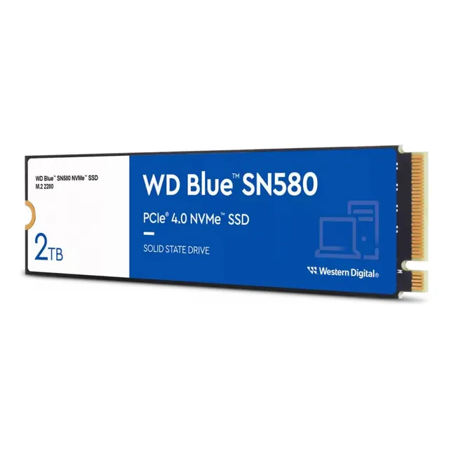 Ssd Western Digital Wd Blue Sn580 Nvme, 2tb, Pci E 4.0 M.2