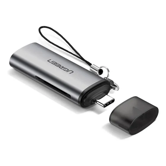 Ugreen Leitor De Cartão Usb C 3.1 Sd Tf Simultâneo 5gbps