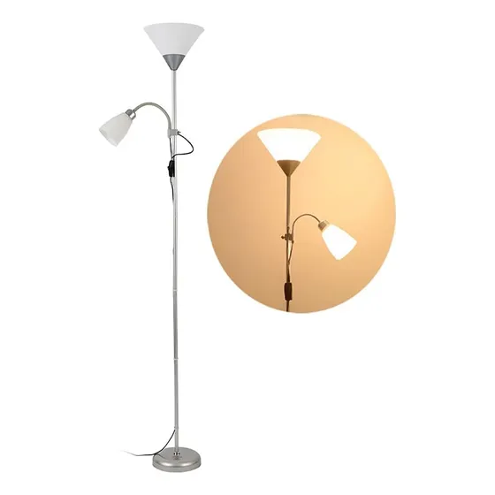 Portátil De Pie Luz Indirecta 1.75 Mt. Con Brazo P/ Lectura