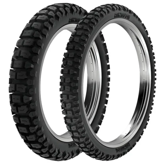 Par Pneu Xr200 Xl Xtz 125 110/80-18 + 80/90-21 Rt36 Rinaldi