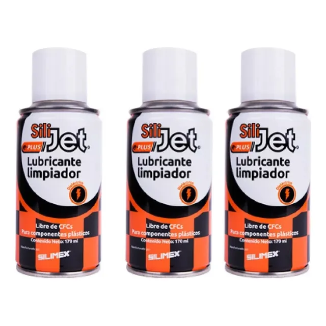 Limpiador Y Lubricante Silimex Sili-jet E-plus ( 3 Piezas )