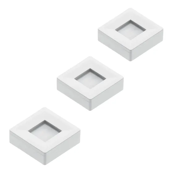 Kit 3 Spot Led Quadrado Sobrepor Embutir P/móveis Nichos