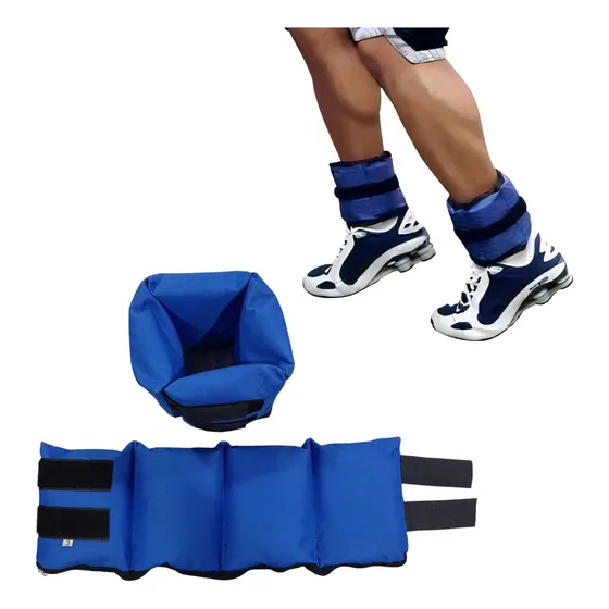 Pesas Tobilleras Par Deportivas MrGym 3kg Piernas Tobillo Fitness Color Azul negro
