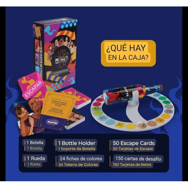 Juego De Mesa Cartas Adultos La Botellita Fichas Preguntas 