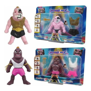 2 Bonecos Elastico Indestrutível Luta Livre Bam Bam Dynamite 2 Bonecos Elastico Indestrutível Luta Livre Bam Bam Dynamite