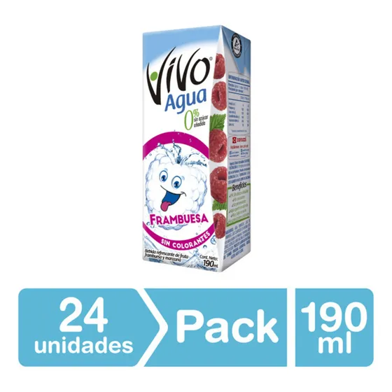 Pack 24 - Vivo Agua Frambuesa 190 Ml