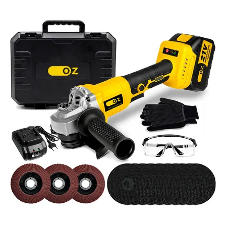 Esmerilhadeira Lixadeira Angular Brushless Sem Fio C/ Discos Amarelo 127/220v 60hz