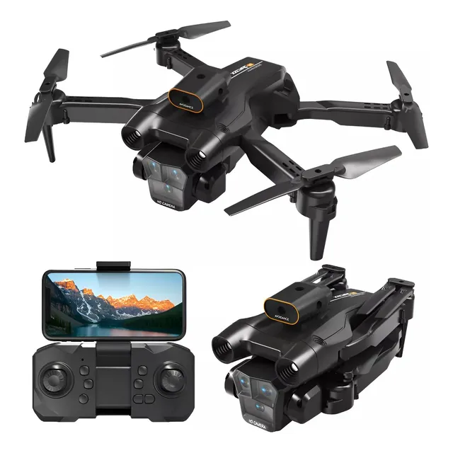 Drone Mini 8k C12pro Con Triple Cámara Hd 2.4ghz