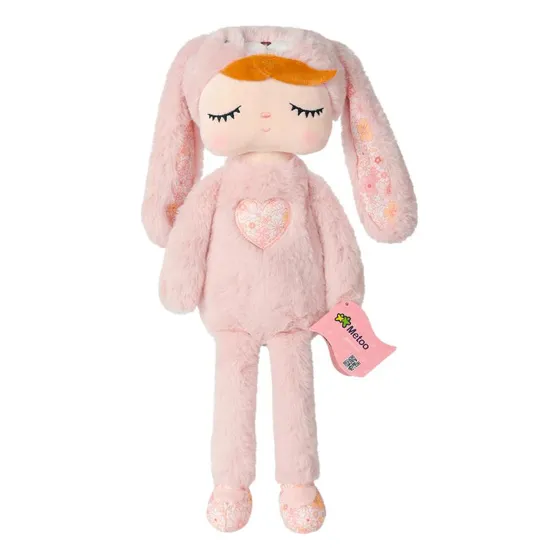 Boneca Metoo Angela Plush Manu Coelha Rosa