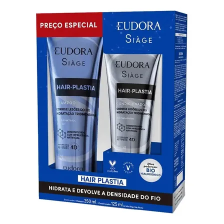 Kit Siàge Hair Plastia Eudora Shampoo + Condicionador