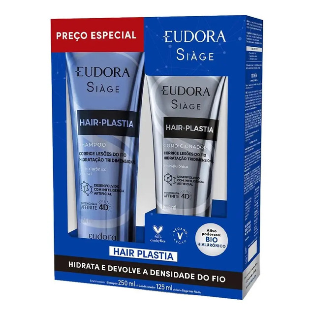 Kit Promopack Siàge Hair Plastia Eudora Shampoo + Condicionador