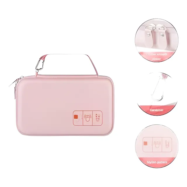 Organizador P/electrónicos Duro De Viaje Canboc Rosa