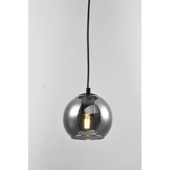 Lampara Colgante Cristal Vidrio Humo  O Transparente E27 Led