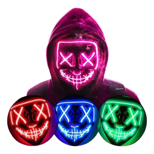 Paquete 02 Máscaras Led La Purga - Halloween - The Purge