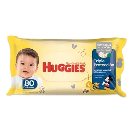 Toallitas Húmedas Huggies Triple Protección 3 Pqts X 80 U
