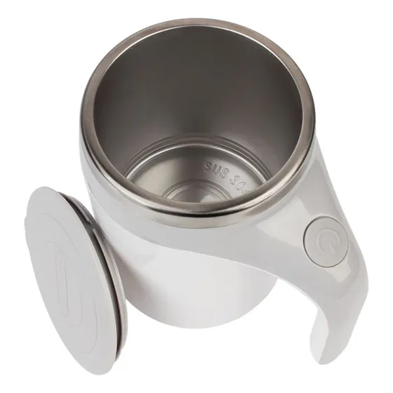 Vaso Taza Pocillo Batidor Mezclador Eléctrico Mug Cafe Color Color Blanco