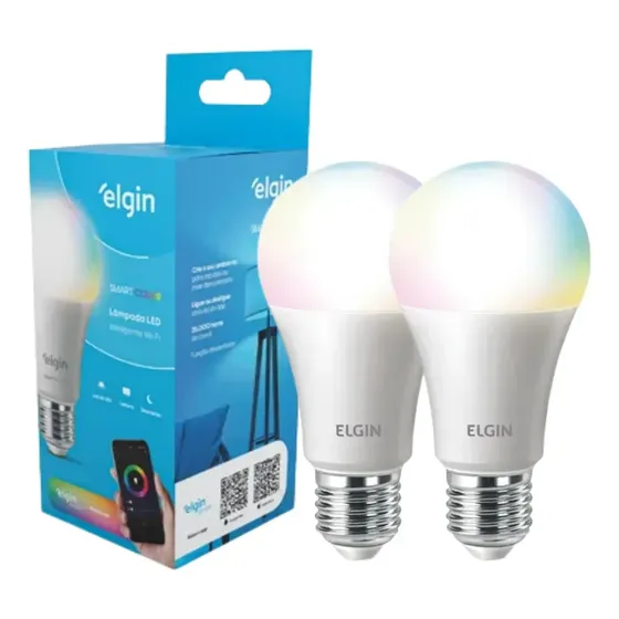 Lâmpada Led Smart kit 2x 10w MULTI COR Rgb Bulbo Color
