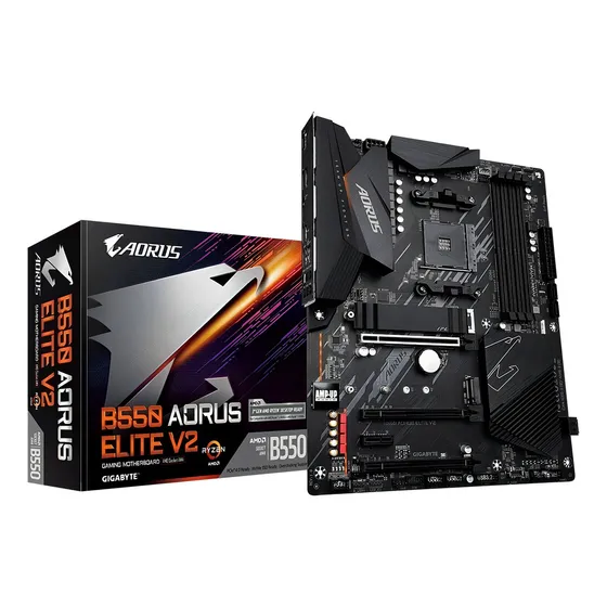 Placa Mãe Gigabyte B550 Aorus Elite V2 R1.2, Ddr4, Am4, Atx