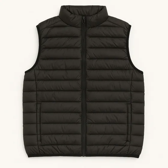 Chaleco Relleno De Pluma Tipo Uniqlo Hombre Con Bolsillos