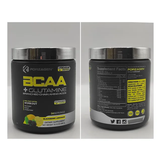 Bcaa + Glutamina 30 Servicios Forzagen 