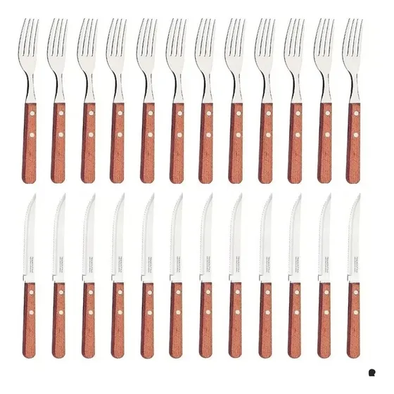 Set 24 Cubiertos Tramontina Dynamic 12 Cuchillos 12 Tenedor