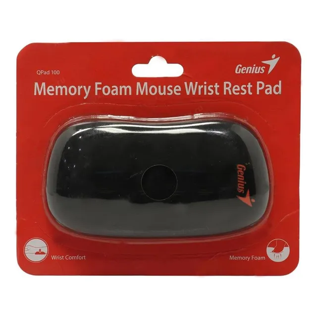 Genius Reposa Muñecas Ortopedico Qpad 100 Negro Pad Mouse