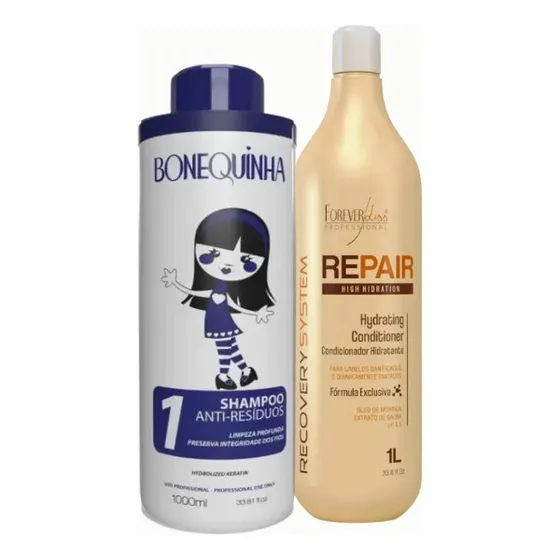 Kit Shampoo Anti-residuo 1lt + Condicionador Force Repair 1l