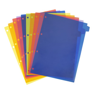 Divisória Para Fichário Universitário Com 10 Matérias Colors Divisória Para Fichário Universitário Com 10 Matérias Colors