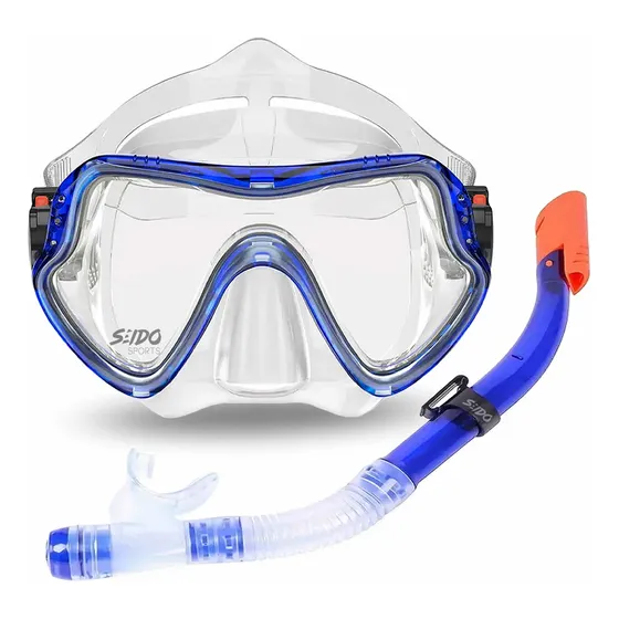 Set De Careta Y Snorkel Swimmer Kit Natación Buceo Silicona