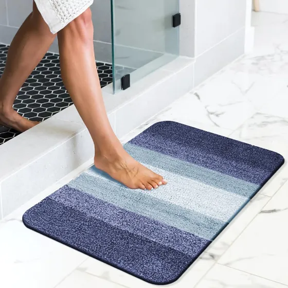 Alfombra Baño Ultra Suave Antideslizante Felpa Peluda Agua X