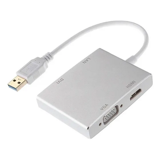 Adaptador Usb 3.0 A Hdmi Dvi Vga Lan Ethernet Pc Y Notebook