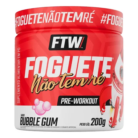 Pré Treino Foguete Não Tem Ré 200g Sabor Bubble Gum - Ftw Chiclete