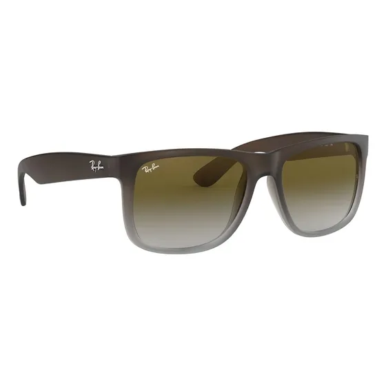Anteojos de sol Ray-Ban Justin Classic RB4165 talle Standard diseño Liso armazón matte brown y lente green