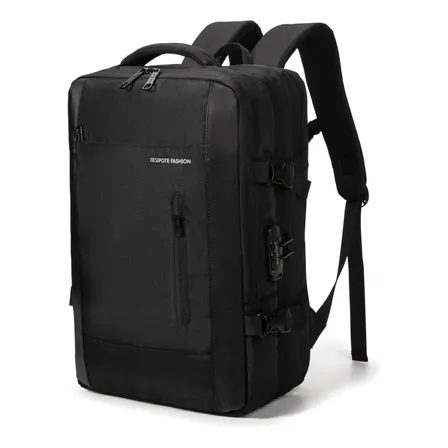Mochila De Negócios Impermeávela Senha De Bloqueio Preto Florido