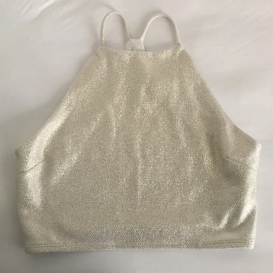 Top Dorado Plateado Talla M Forever 21 Importado