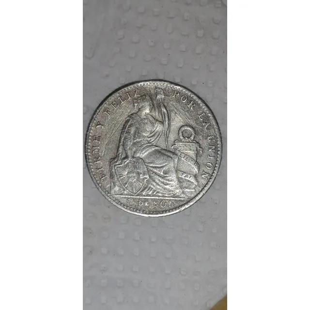 Moneda De 1/5 De Sol,de 1913 De Plata 9 Décimos Fino. F. G.