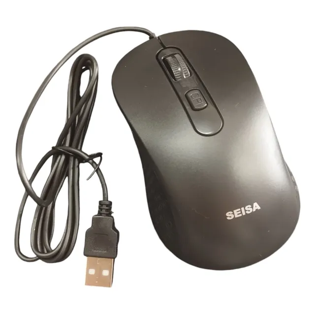 Mouse Convencional Alambrico Color Negro Seisa Dn-n611
