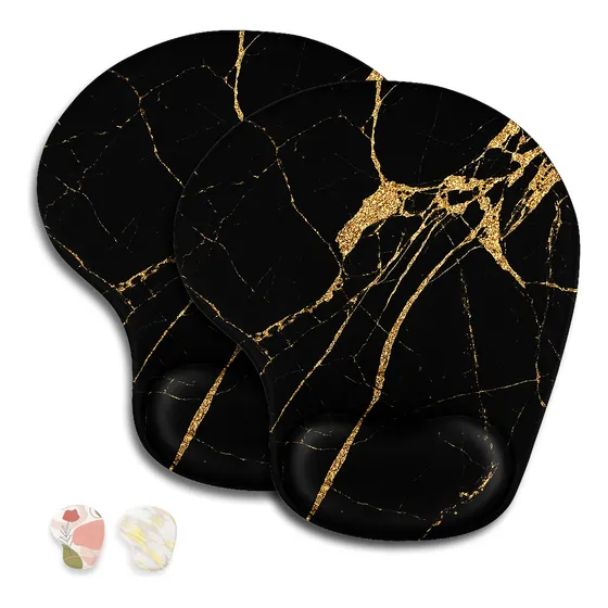Mousepad Mouse Pad Ergonomico Con Soporte Muñeca 2 Pcs