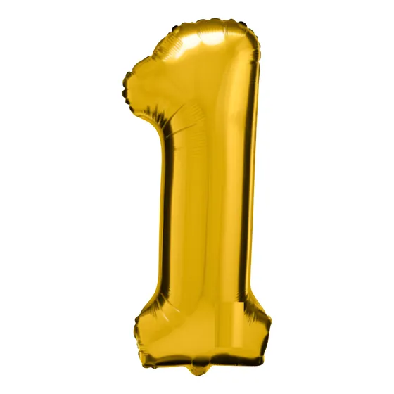 Balão Numeros Metalizado Dourado ( 01 Metro )