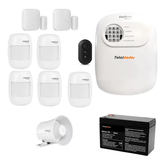Kit Alarme Residencial Intelbras 24 Net App Facil Instalação