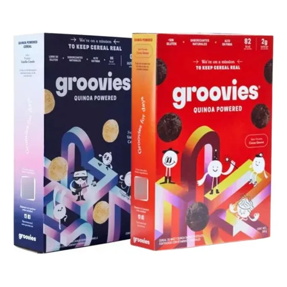 2 Pack Cereal Groovies Quinoa S/gluten Vanilla Y Cocoa 500g
