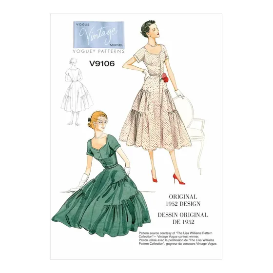 Mccall Pattern Company Vogue Patterns V9106 Vestido Cinturon