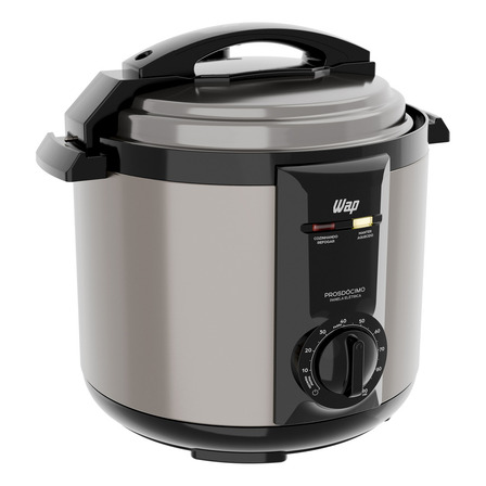 Panela De Pressão Elétrica Wap Wppe2 5 Llitro Antiaderente 900w Inox E Preta Panela De Pressão Elétrica Wap Wppe2 5 Llitro Antiaderente 900w Inox E Preta