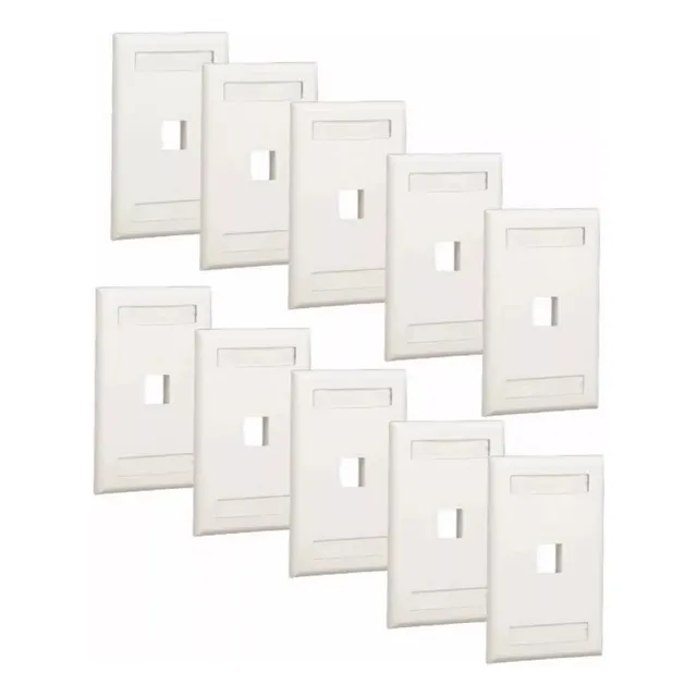 10 Tapas Panduit Vertical 1 Puerto Keystone Blanco Nk1fiwy